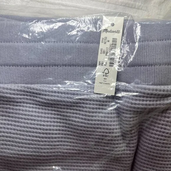 BRAND NEW | Madewell | Textured Waffle Straight Sweatpants | Lavender - Picture 4 of 4